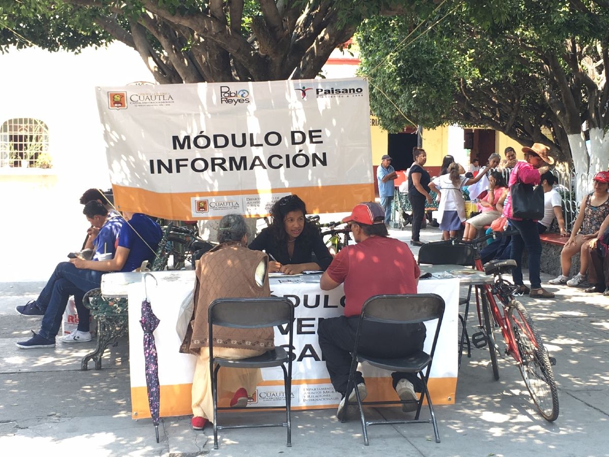 Alta demanda de servicios en módulo Bienvenido Paisano