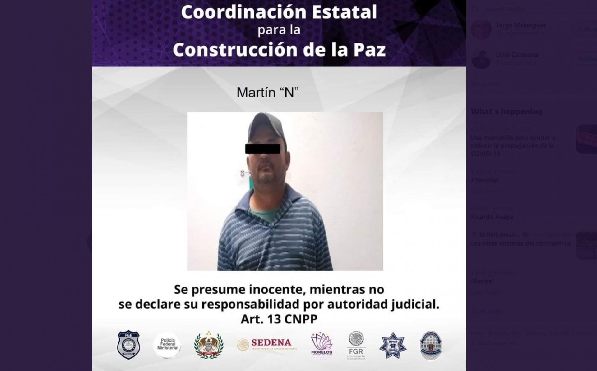 Lo acusan de lanzar amenazas a su esposa