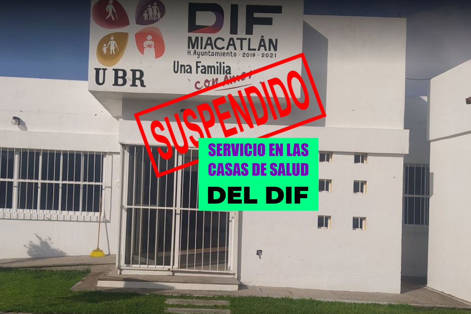 Suspende el DIF de Miacatlán servicio en las casas de salud