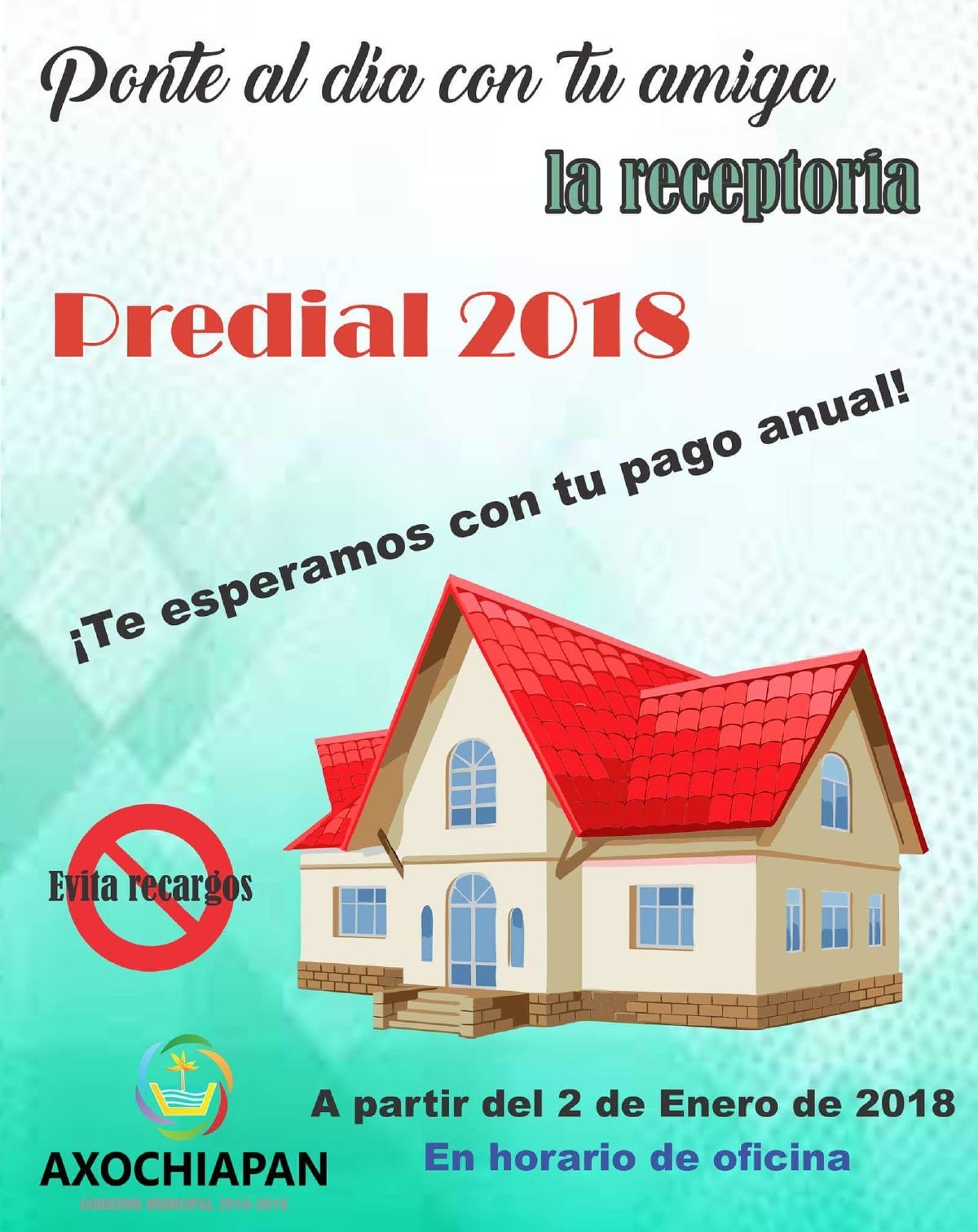 Inicia gobierno de Axochiapan programa de pago del impuesto predial 2018