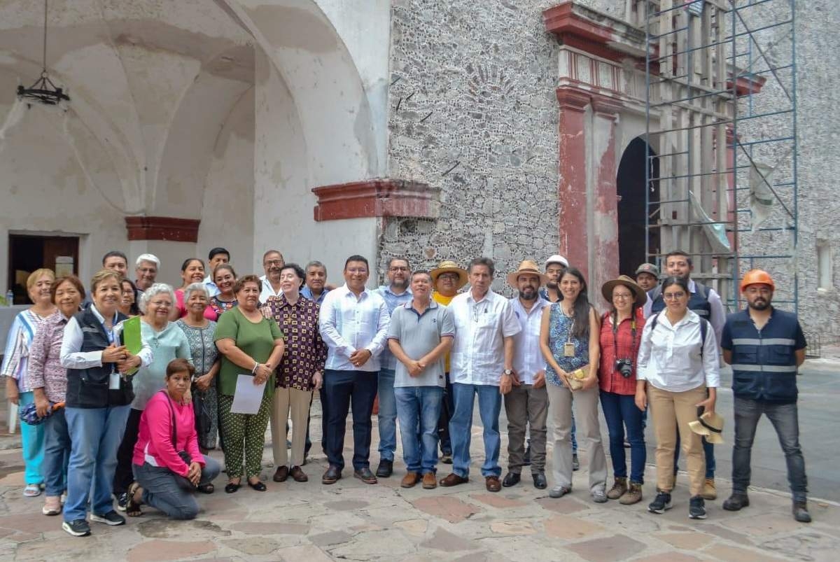 Retoman rehabilitación de la parroquia La Asunción de Yautepec