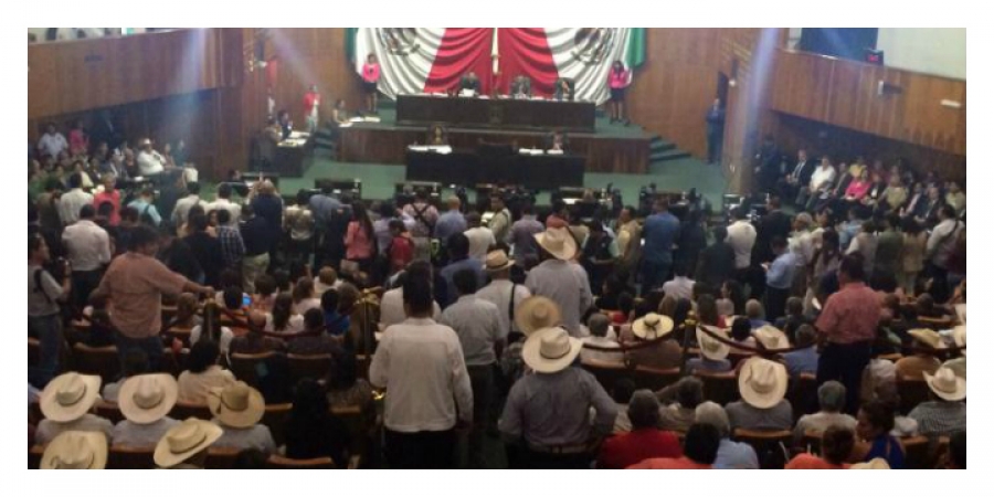 Exigen sorgueros apoyo económico ante el Congreso local