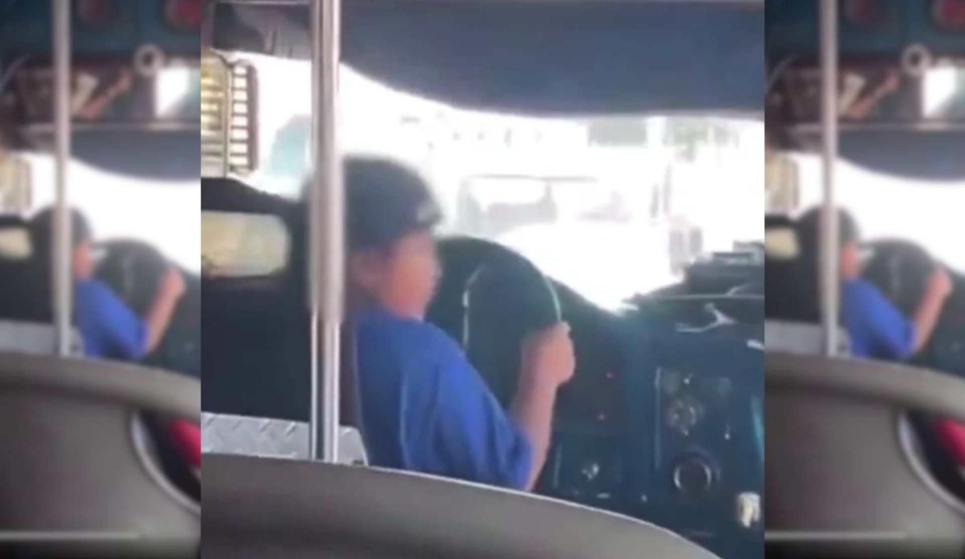 Niño conduce camión de transporte público en Durango y genera polémica