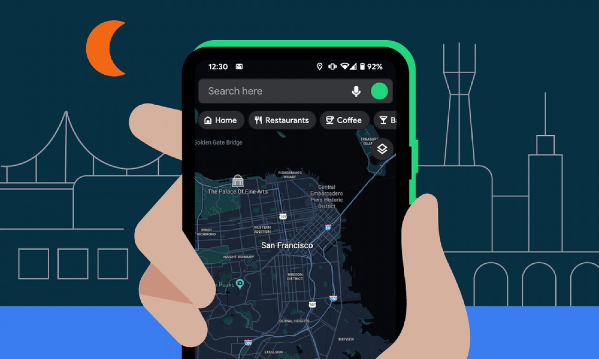 Google Maps recibe oficialmente su modo oscuro