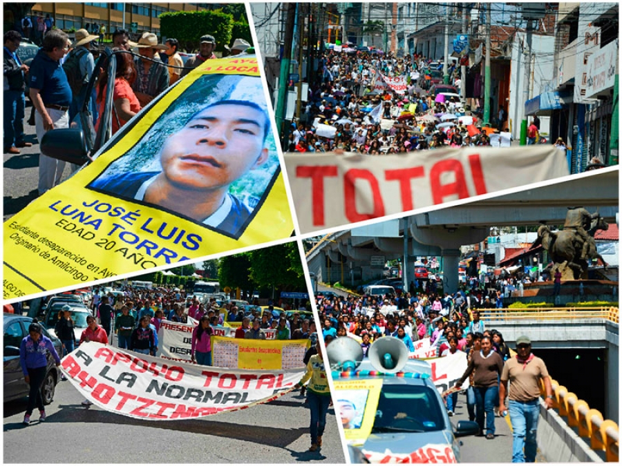 Estudiantes y organizaciones de Morelos se unen a la marcha nacional por los Estudiantes de la Normal Rural de Ayotzinapa