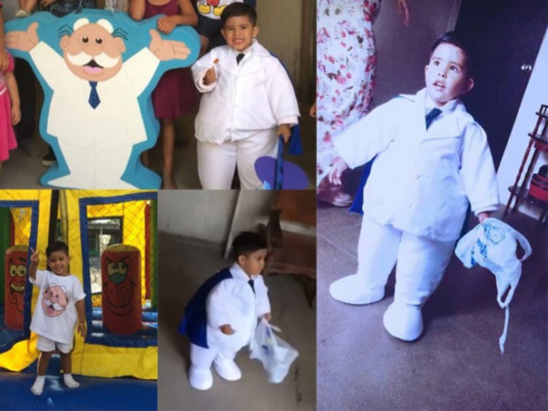 Niño se disfraza de Dr. Simi para celebrar su cumpleaños