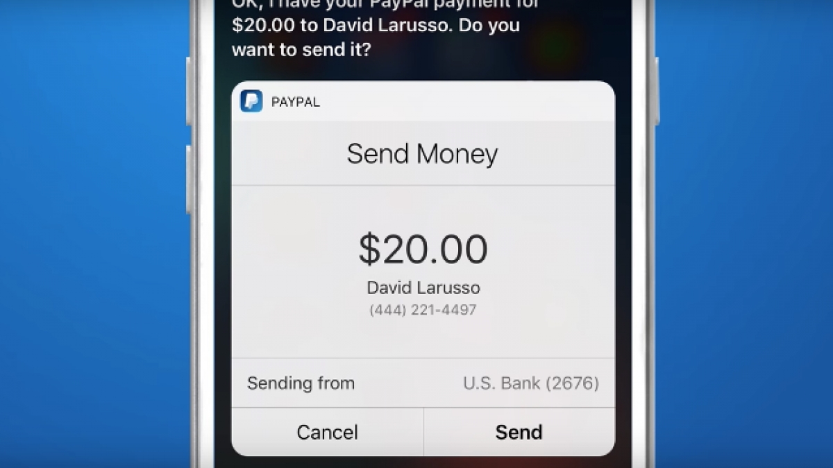 Ahora podrás enviar dinero por PayPal a través de Siri