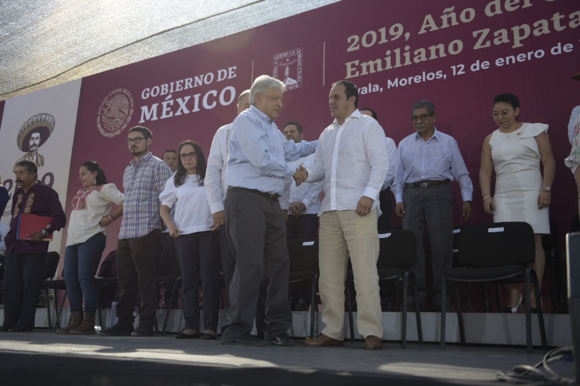 Declaran AMLO y Cuauhtémoc Blanco a 2019 como Año del Caudillo del Sur, Emiliano Zapata