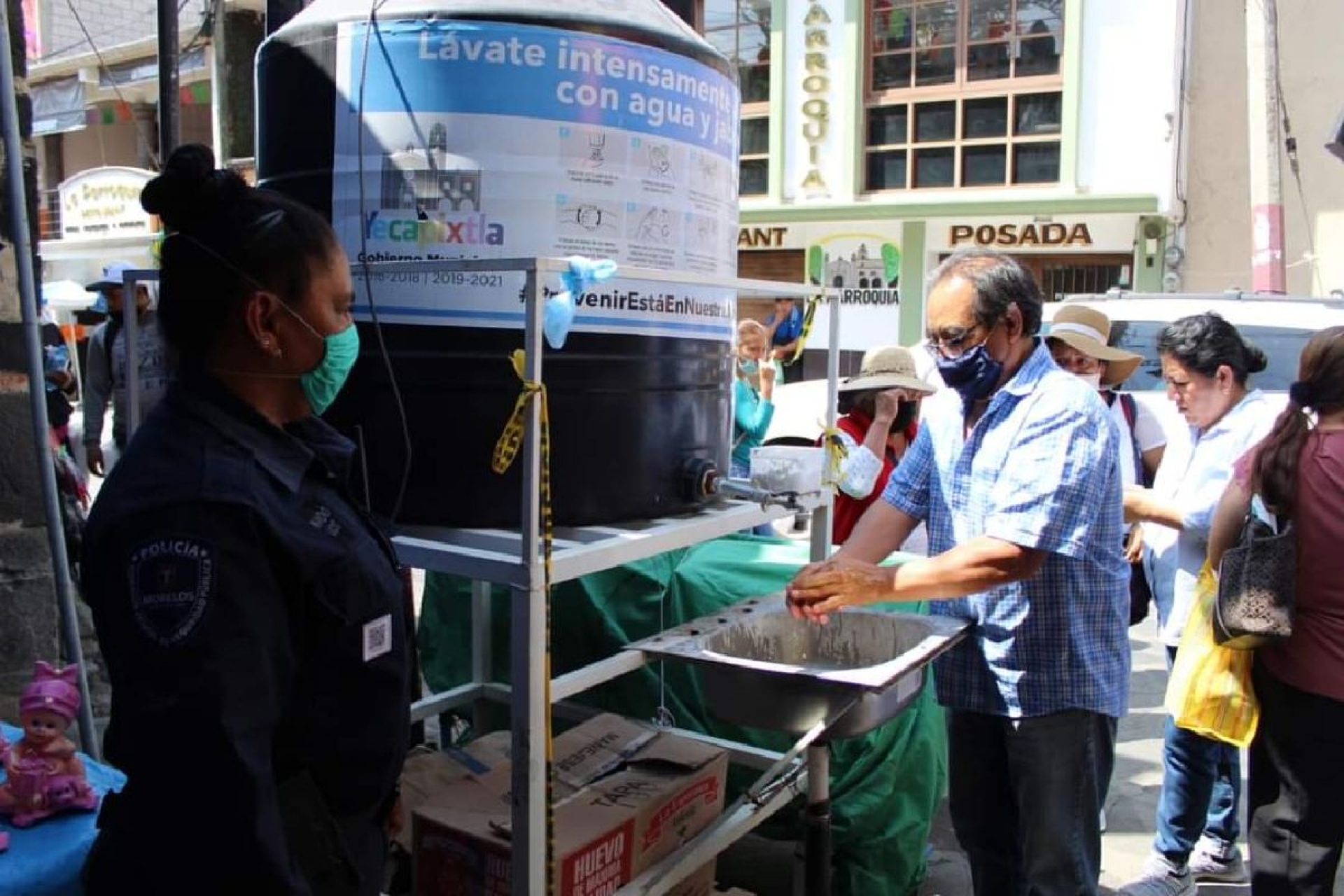 Instalan filtros sanitarios en el “tianguis chico” de Yecapixtla