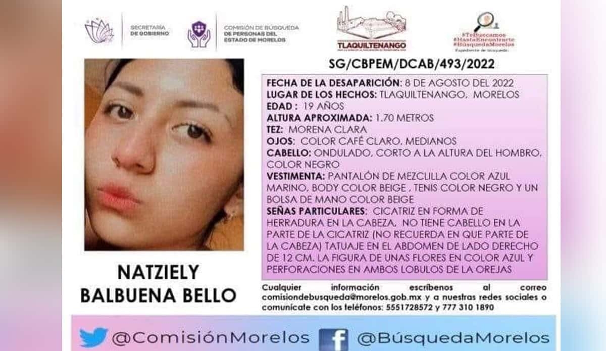 Desconocen paradero de una joven desde hace cuatro días