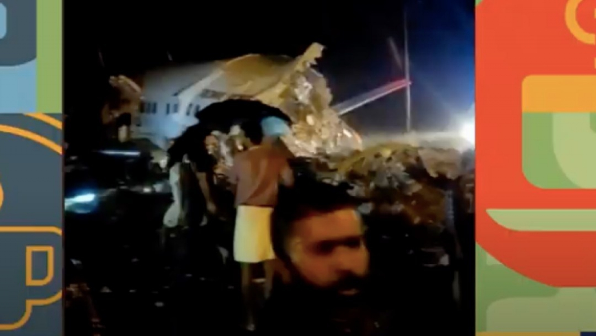 Avión se parte en dos al aterrizar en aeropuerto de la India