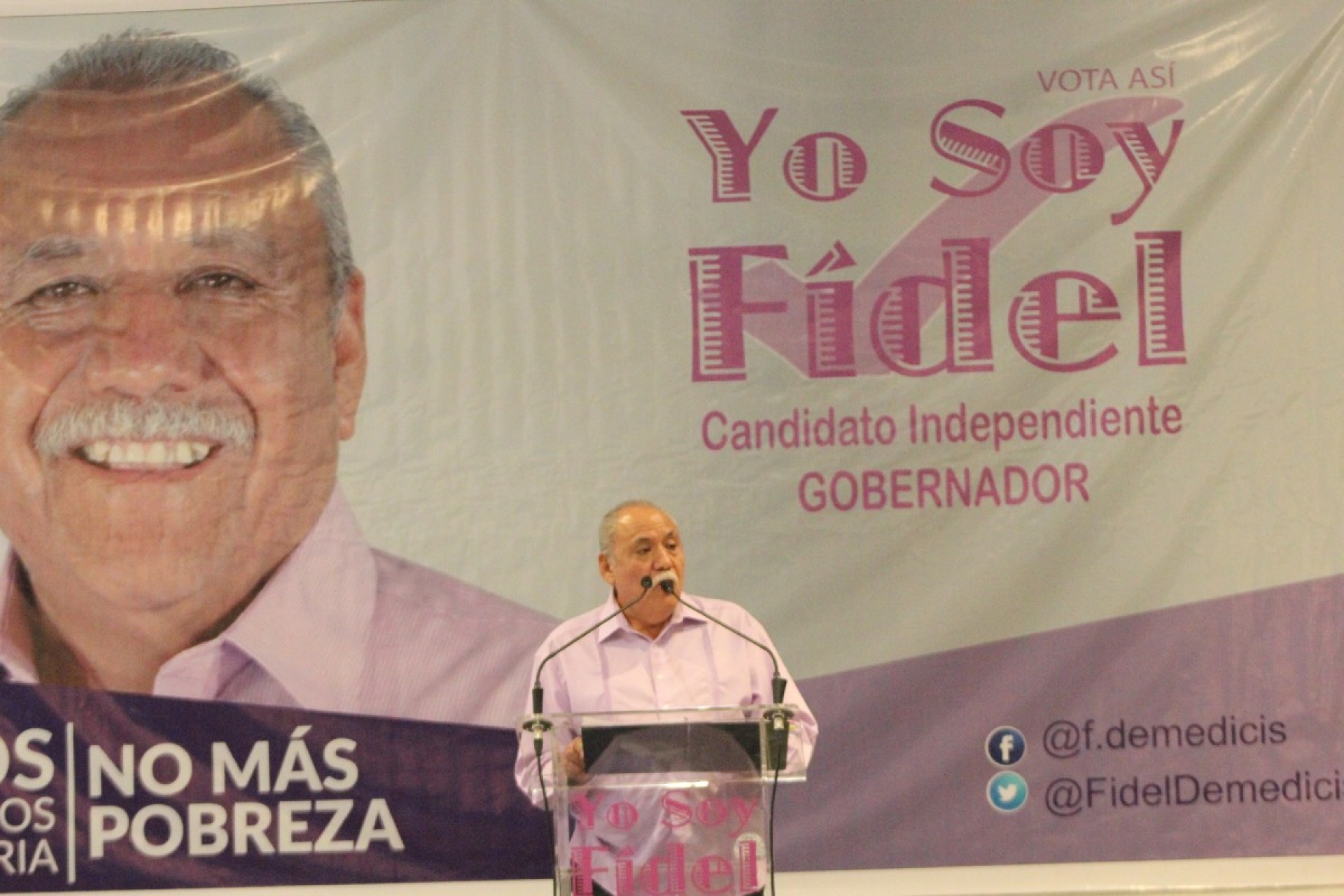 Fidel Demédicis renuncia a financiamiento público
