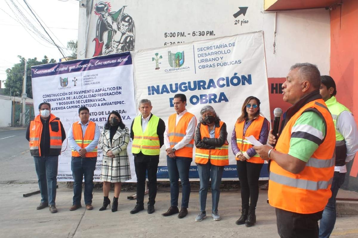 Entrega alcaldía reconstrucción de la avenida Camino Antiguo a Ahuatepec
