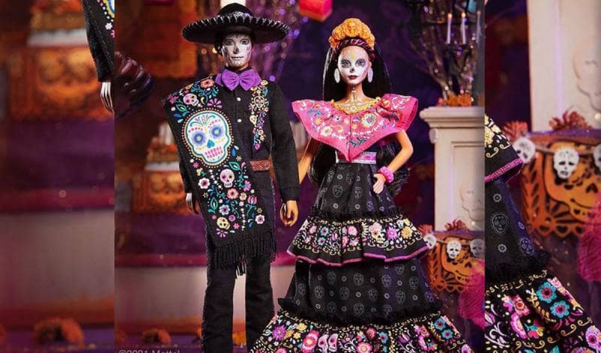 Barbie y Ken se visten de catrines para conmemorar Día de Muertos