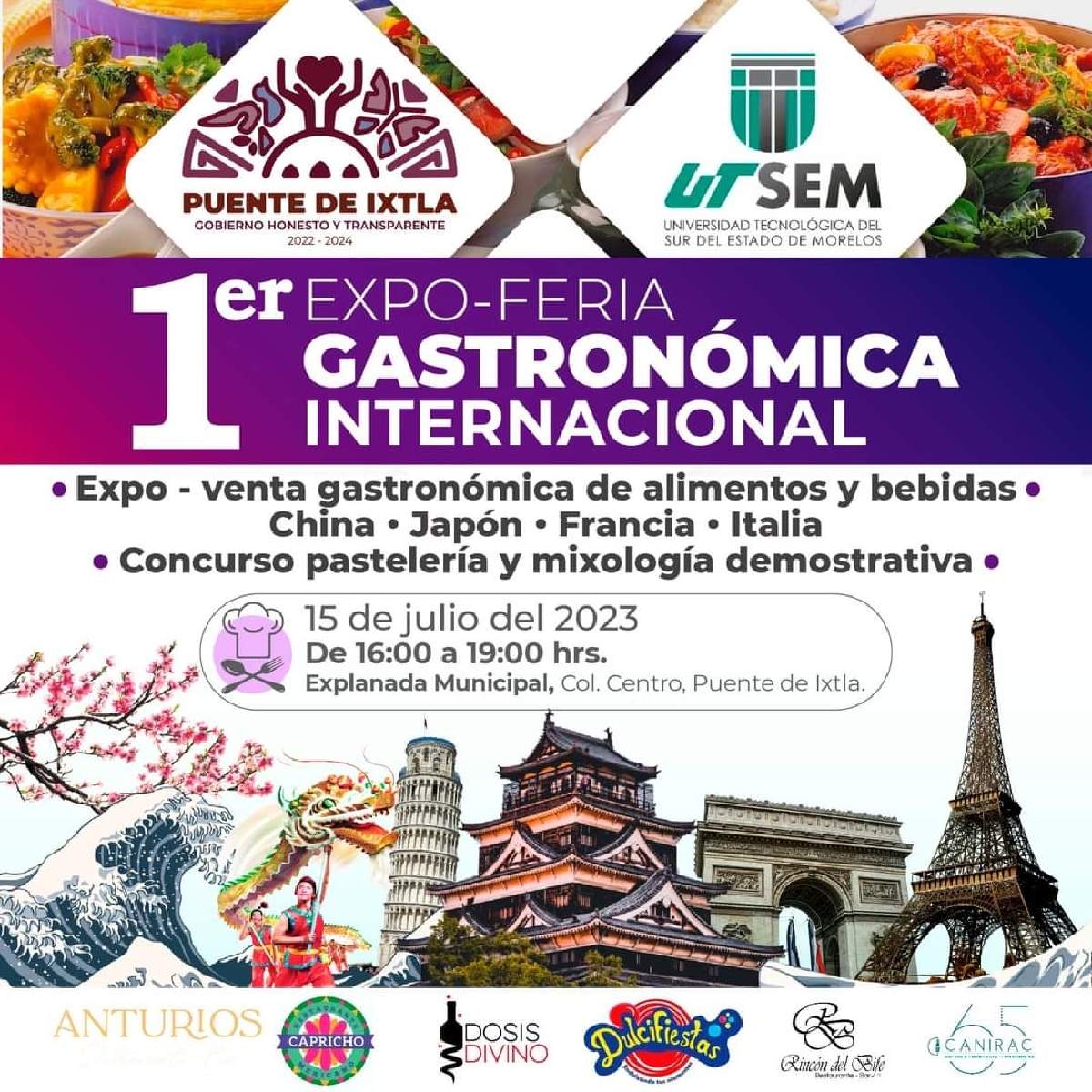 Anuncian Expo-Feria Gastronómica Internacional en Puente de Ixtla