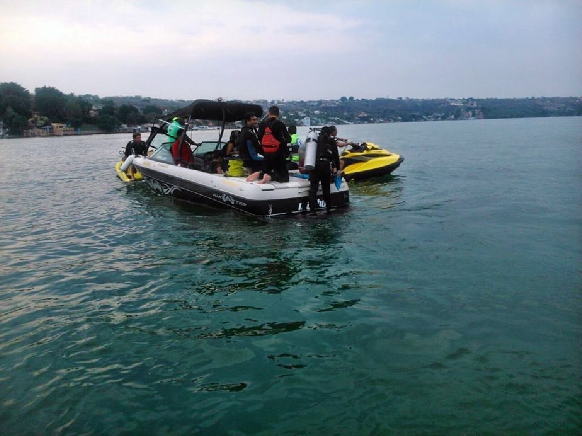 Realizan búsqueda de turista que cayó al lago de Tequesquitengo en Puente de Ixtla