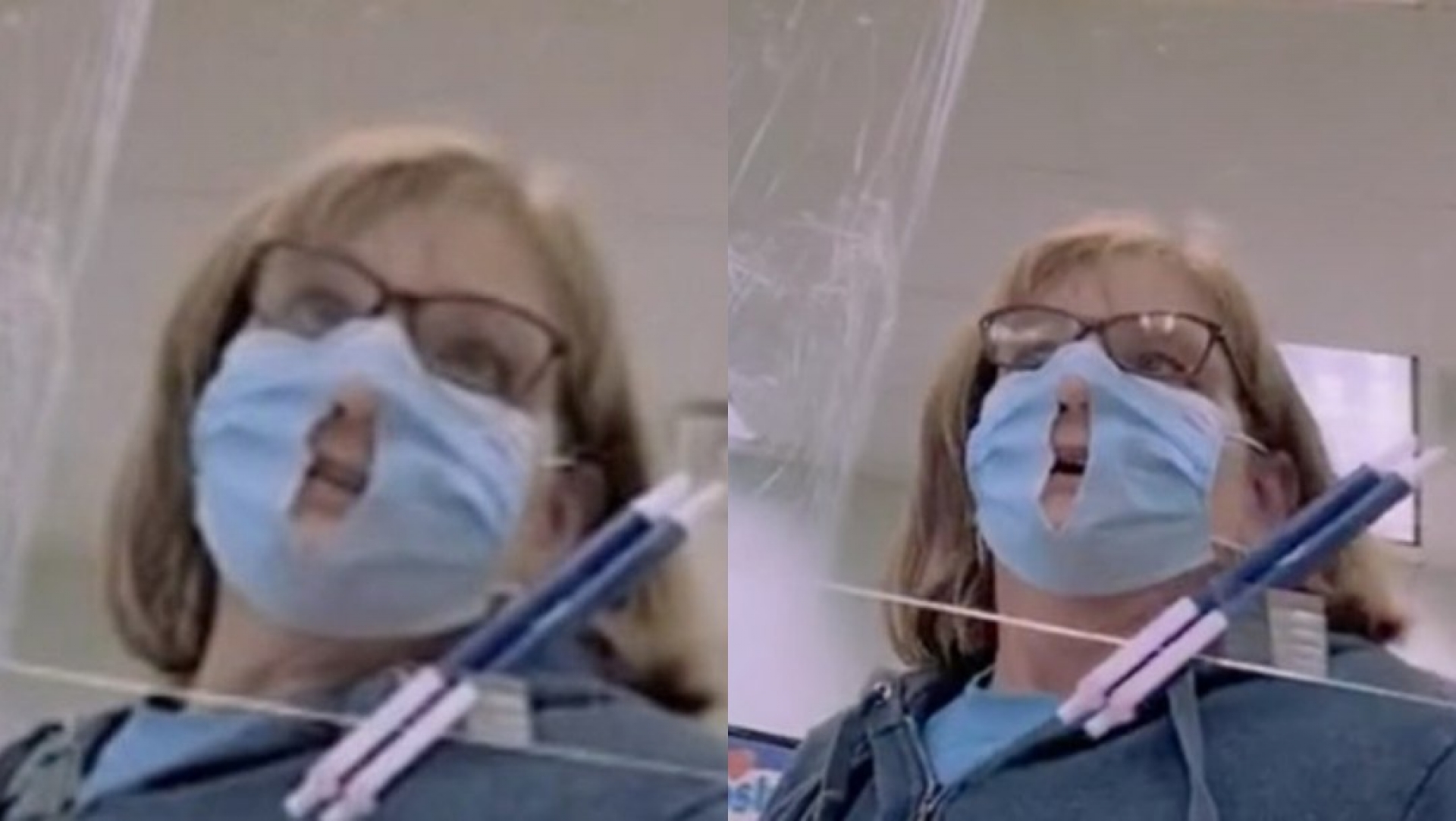 VIDEO: Mujer corta su cubrebocas para poder ‘respirar bien’