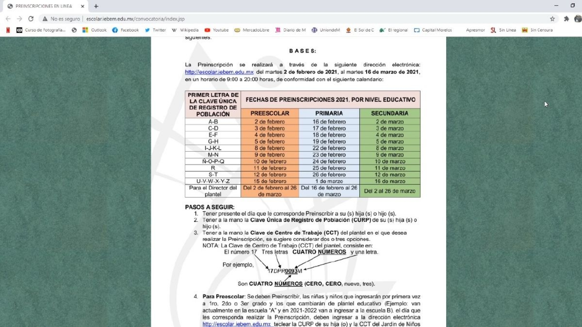 Empiezan preinscripciones para primaria