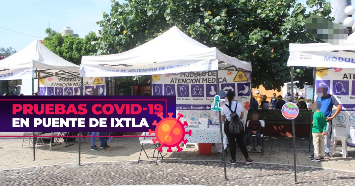 Aplican pruebas para detectar covid-19 en Puente de Ixtla
