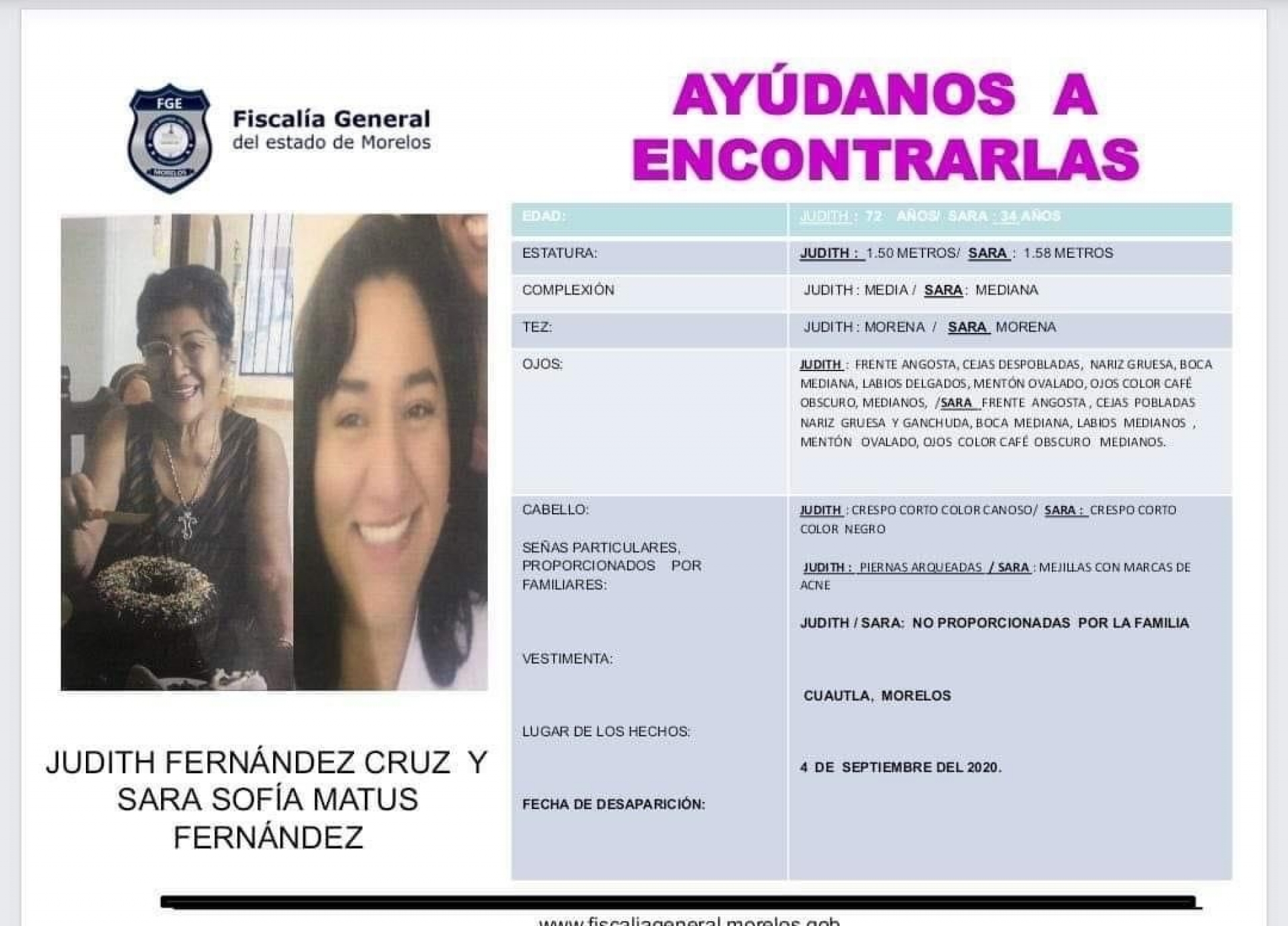 Relacionan a pareja con asesinato de madre e hija
