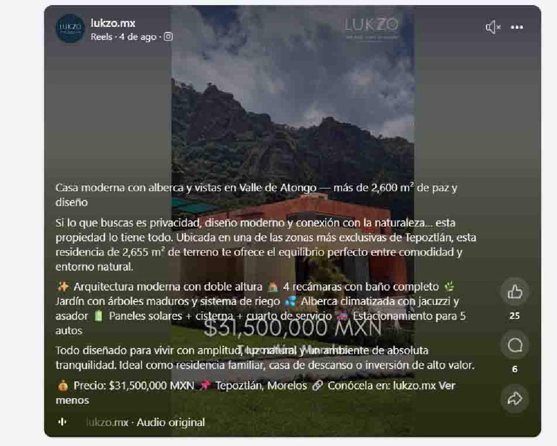 Hay más residencias en venta en zona en que tiene propiedad Fernández Noroña