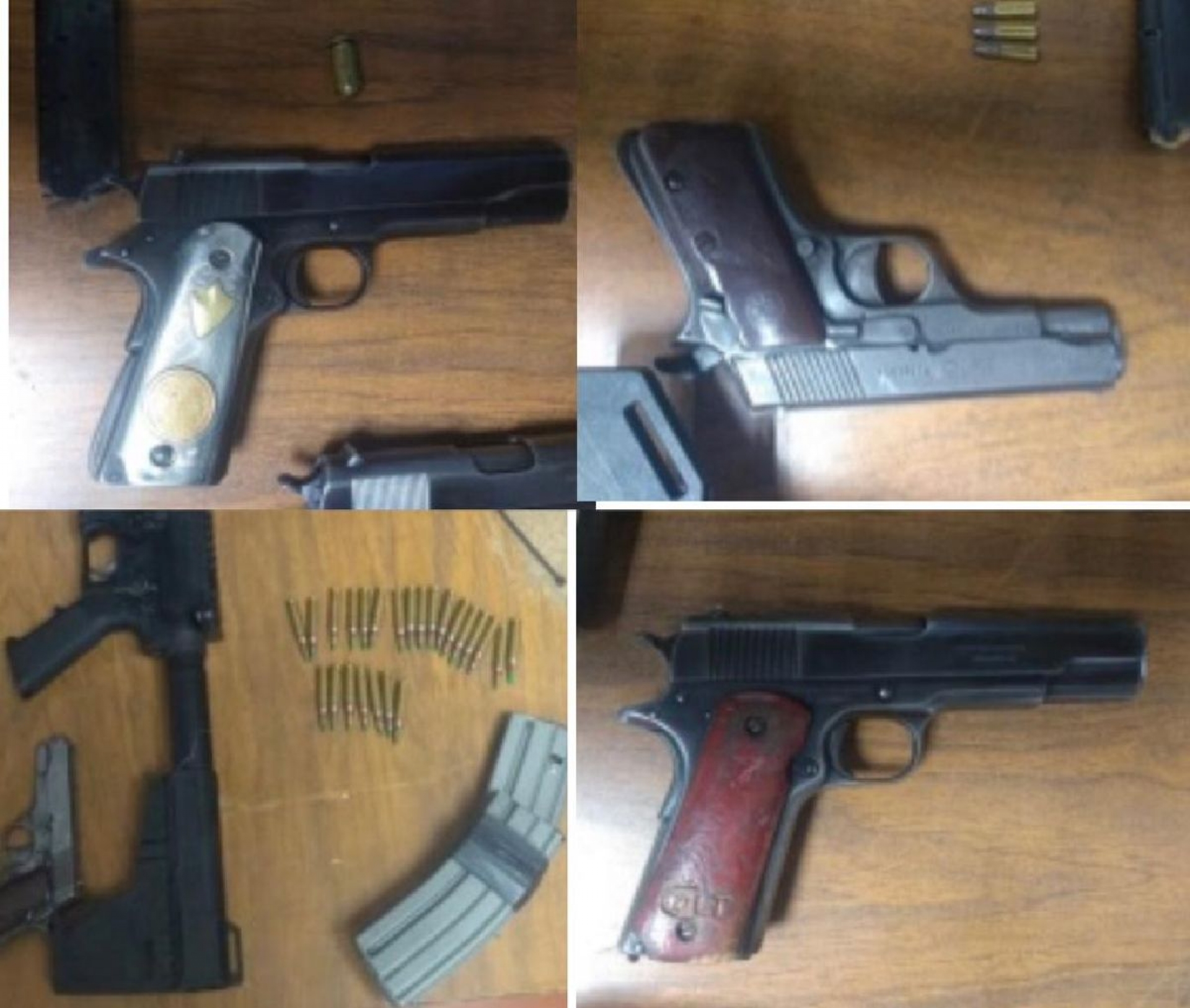 Transportaban cuatro armas en un auto