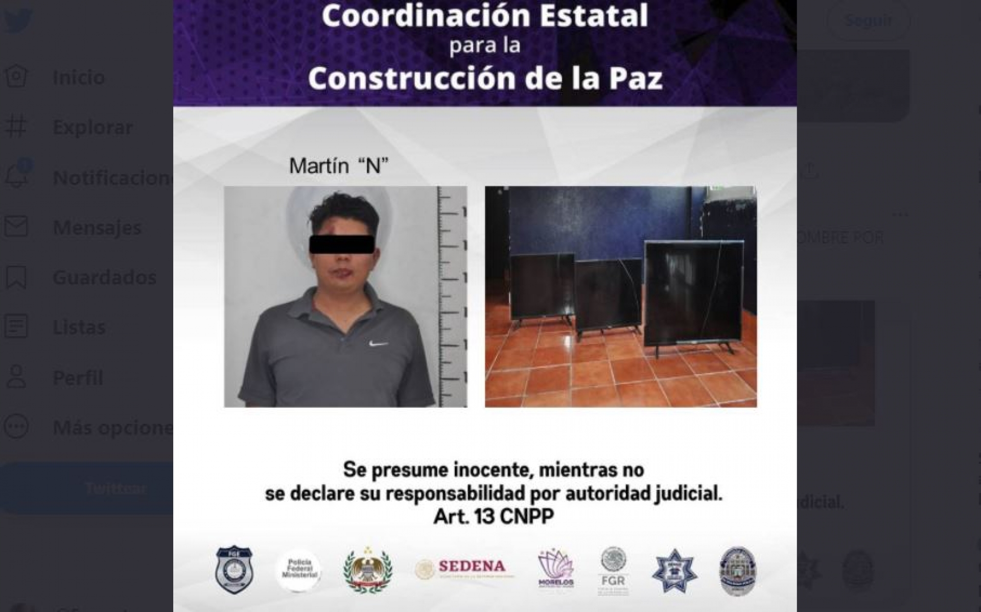 Intentó robar televisores en una casa