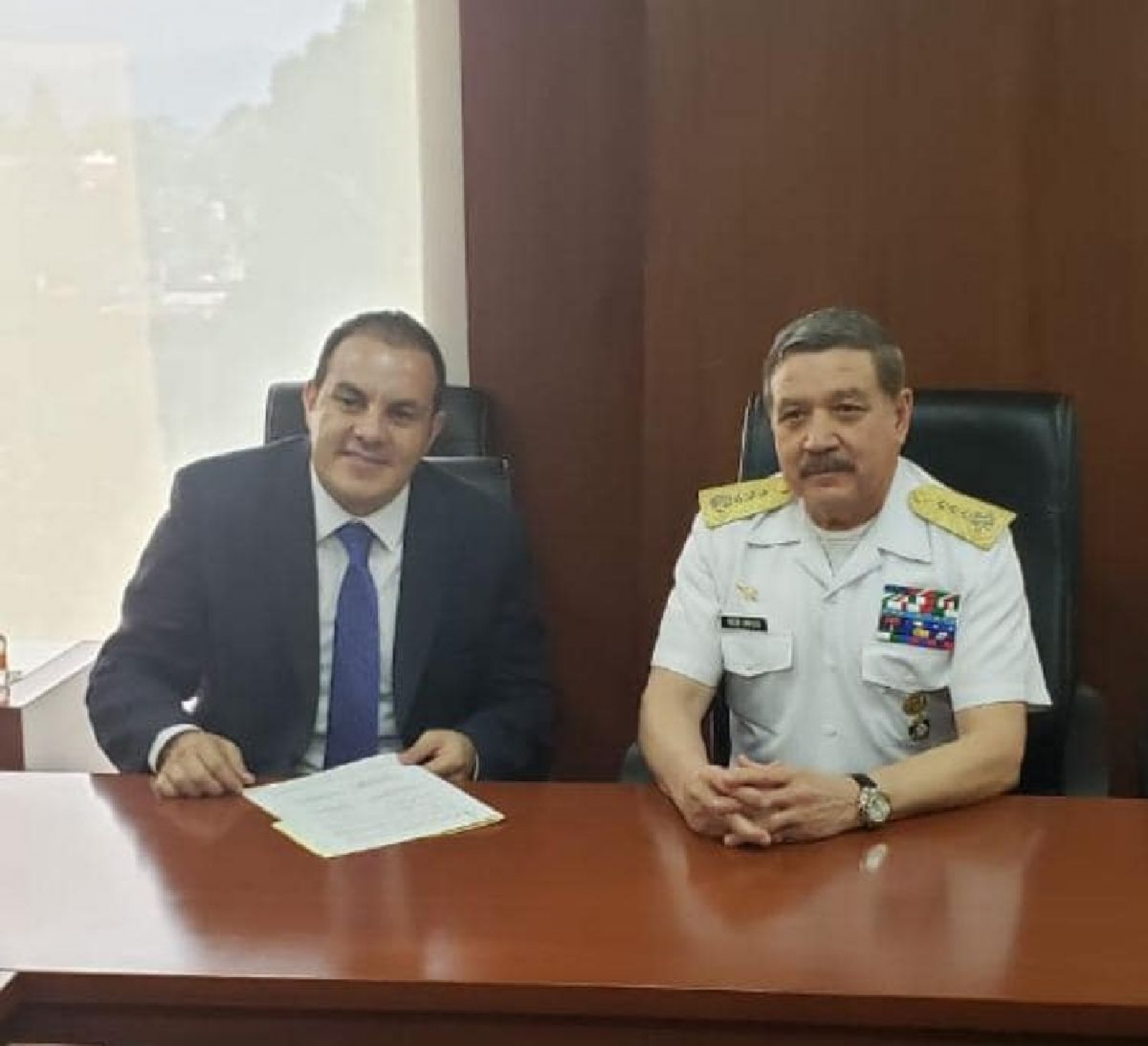 Acuerda Morelos trabajo coordinado con la Marina Armada de México