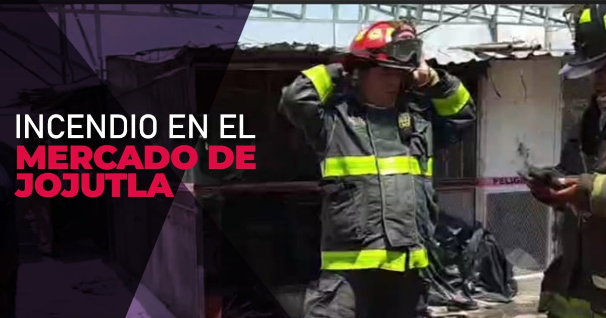 Se incendia negocio en azotea del mercado de Jojutla