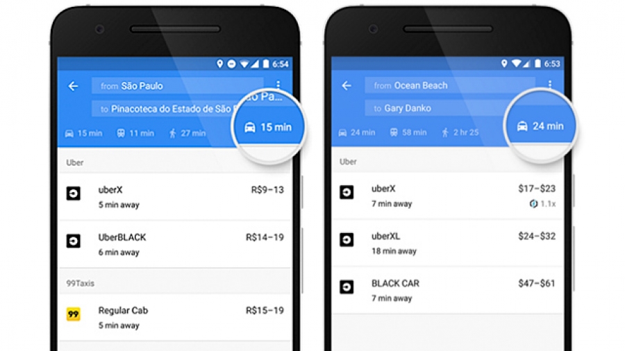 Uber se integra con Google Maps para medir mejor los tiempos
