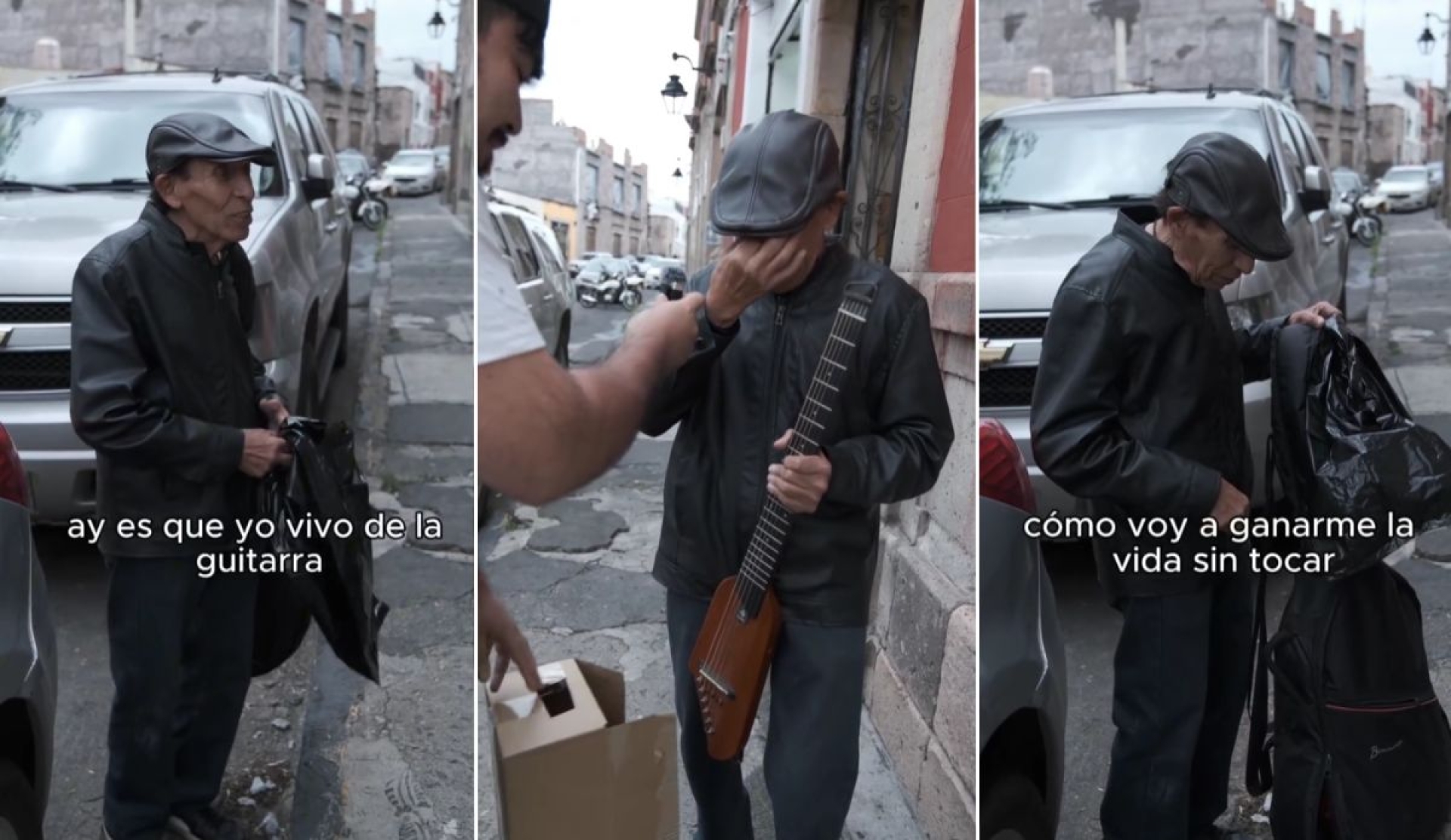 'Ay, es que yo vivo de la guitarra': Influencer propone trueque a músico y emociona a miles