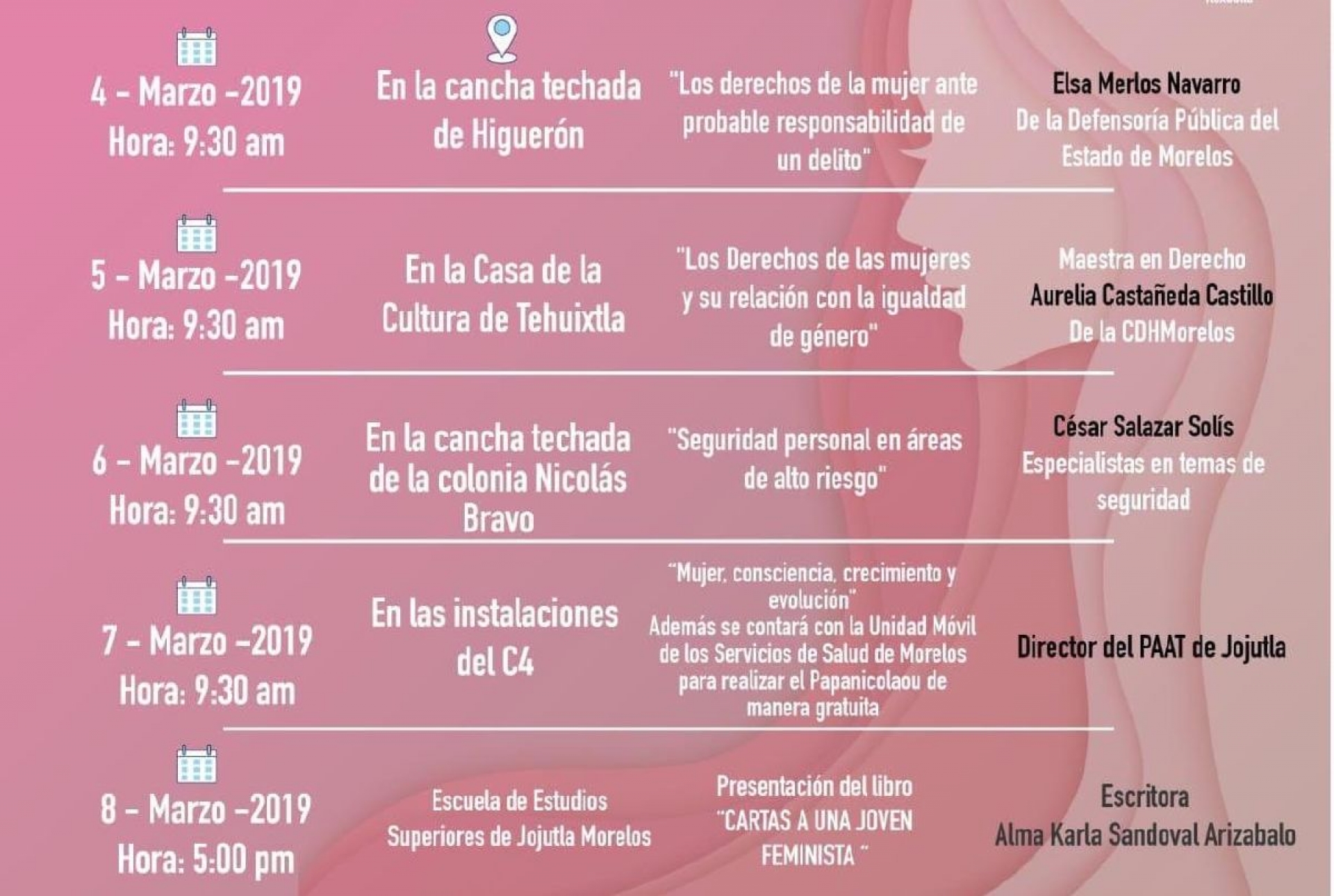 Anuncian actividades en Jojutla con motivo del día internacional de la mujer