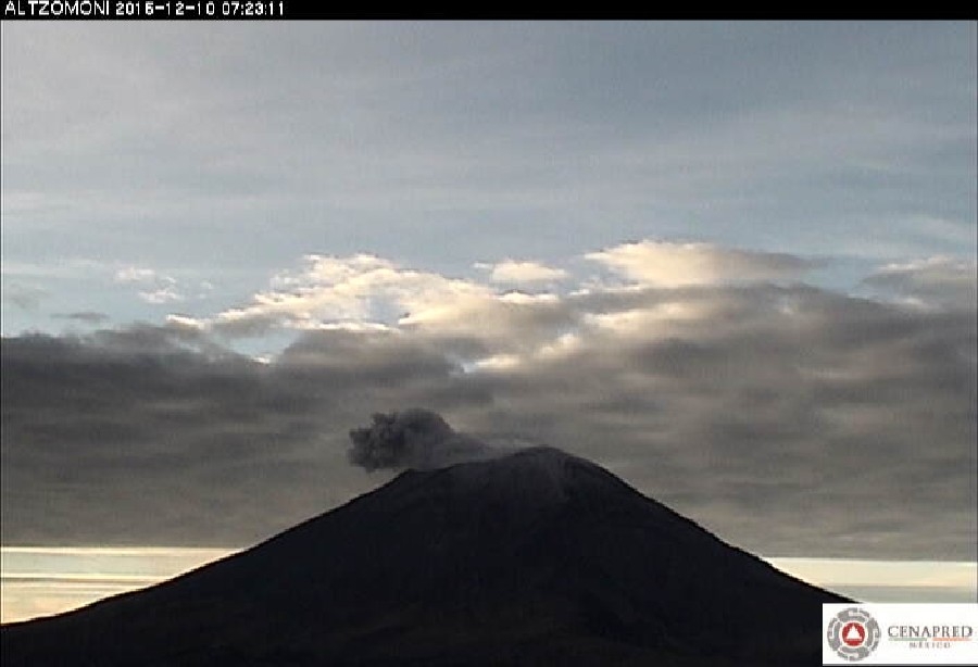 Aumentan periodos de tremor en el Popocatépetl