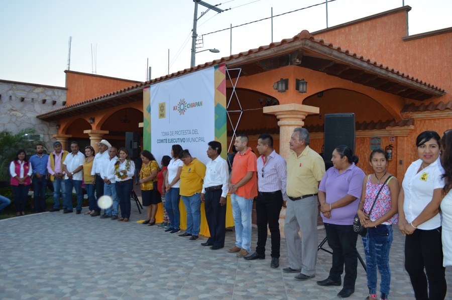 Hortencia Figueroa toma protesta a los integrantes del Comité Municipal del PRD en Axochiapan