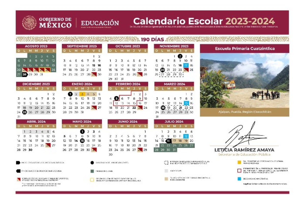 Ya está aquí el calendario escolar SEP 2023-2024 ¡Conoce los puentes!