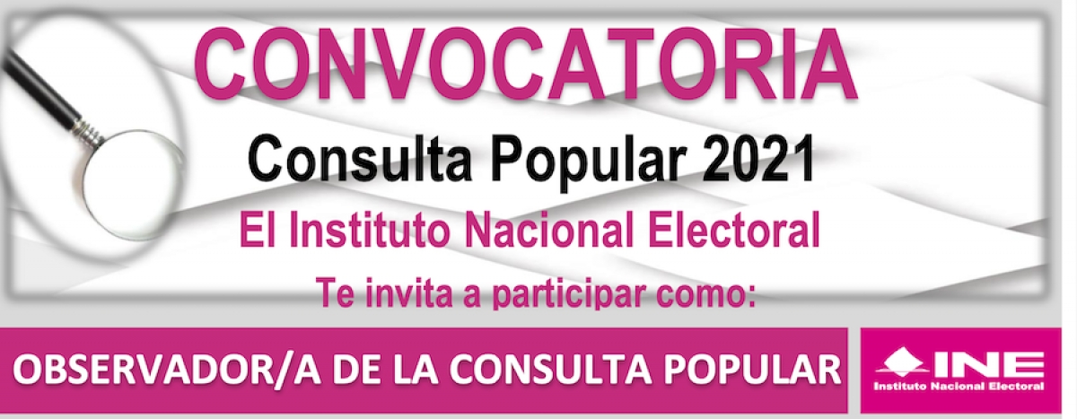 Convoca INE a registro de observadores de consulta popular