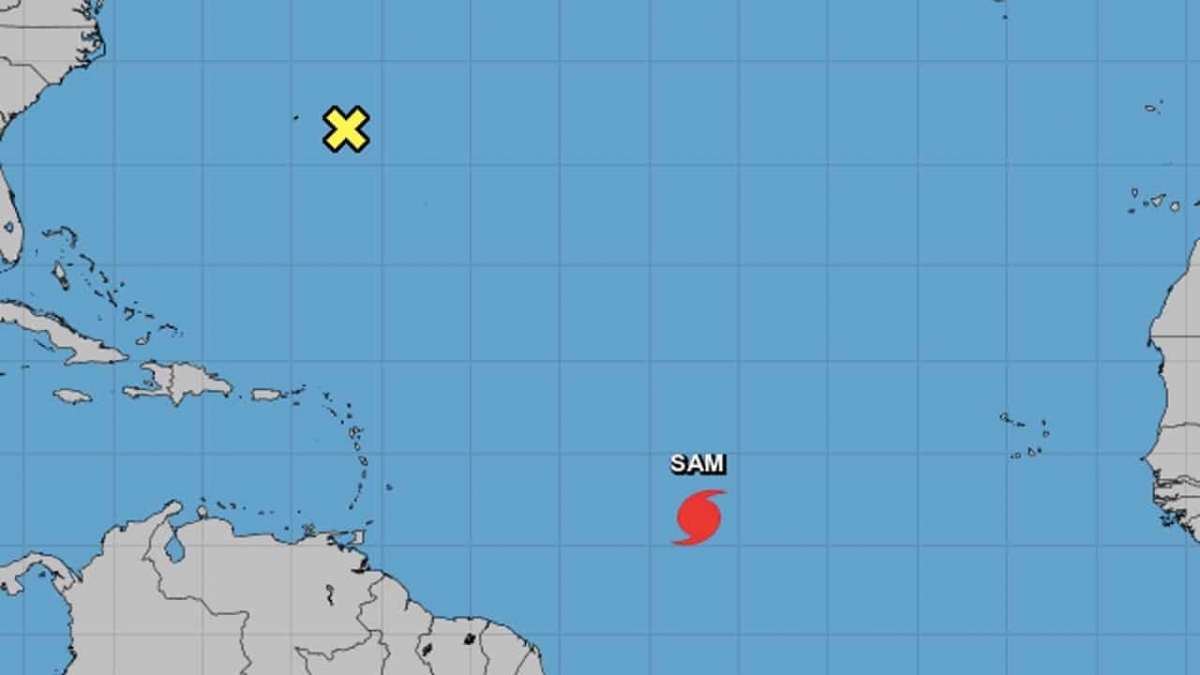 Tormenta tropical Sam se fortalece a huracán en el Océano Atlántico