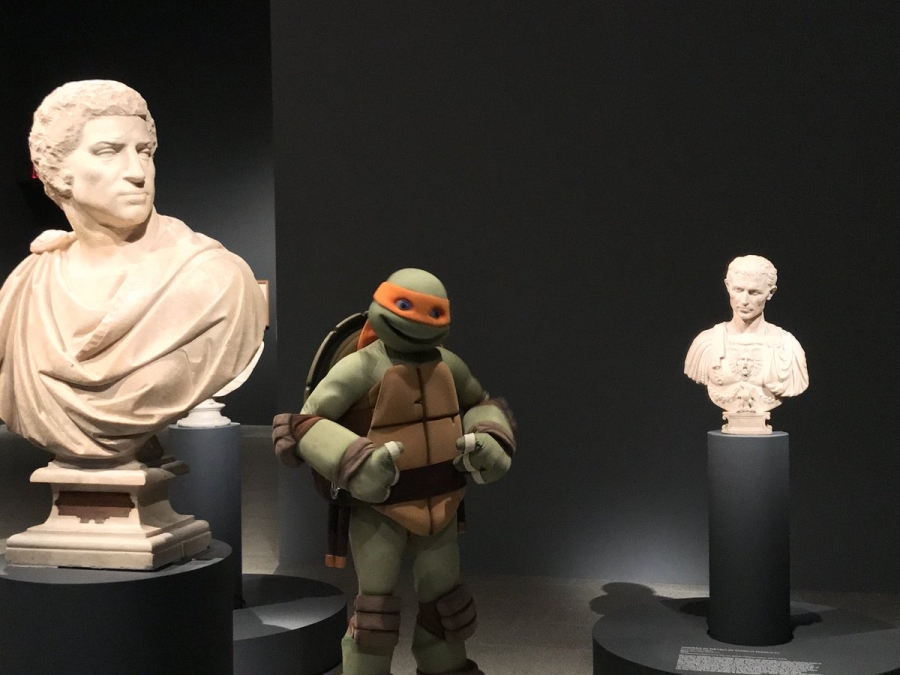 Michelangelo fue a ver una exposición de Michelangelo