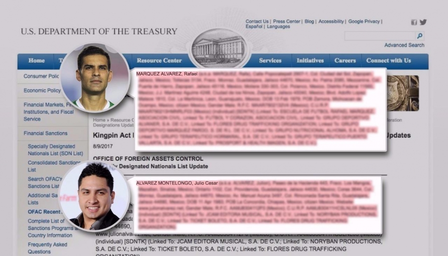 Acusa EU a Rafa Márquez y Julión Álvarez de lavar dinero al narco