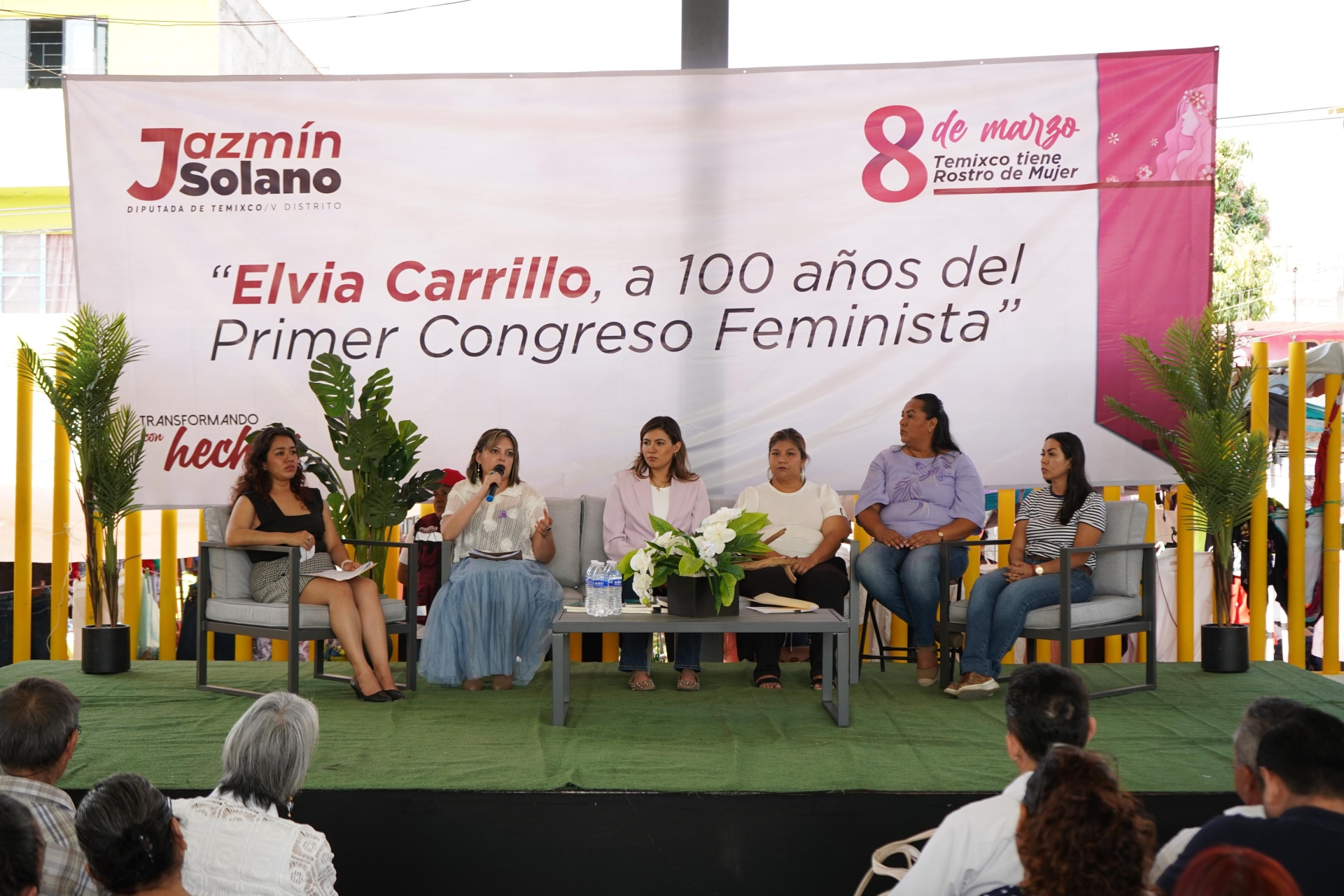 'Ni impunidad ni silencio': Jazmín Solano alza la voz por las mujeres en el 8M ante más de mil asistentes en Temixco