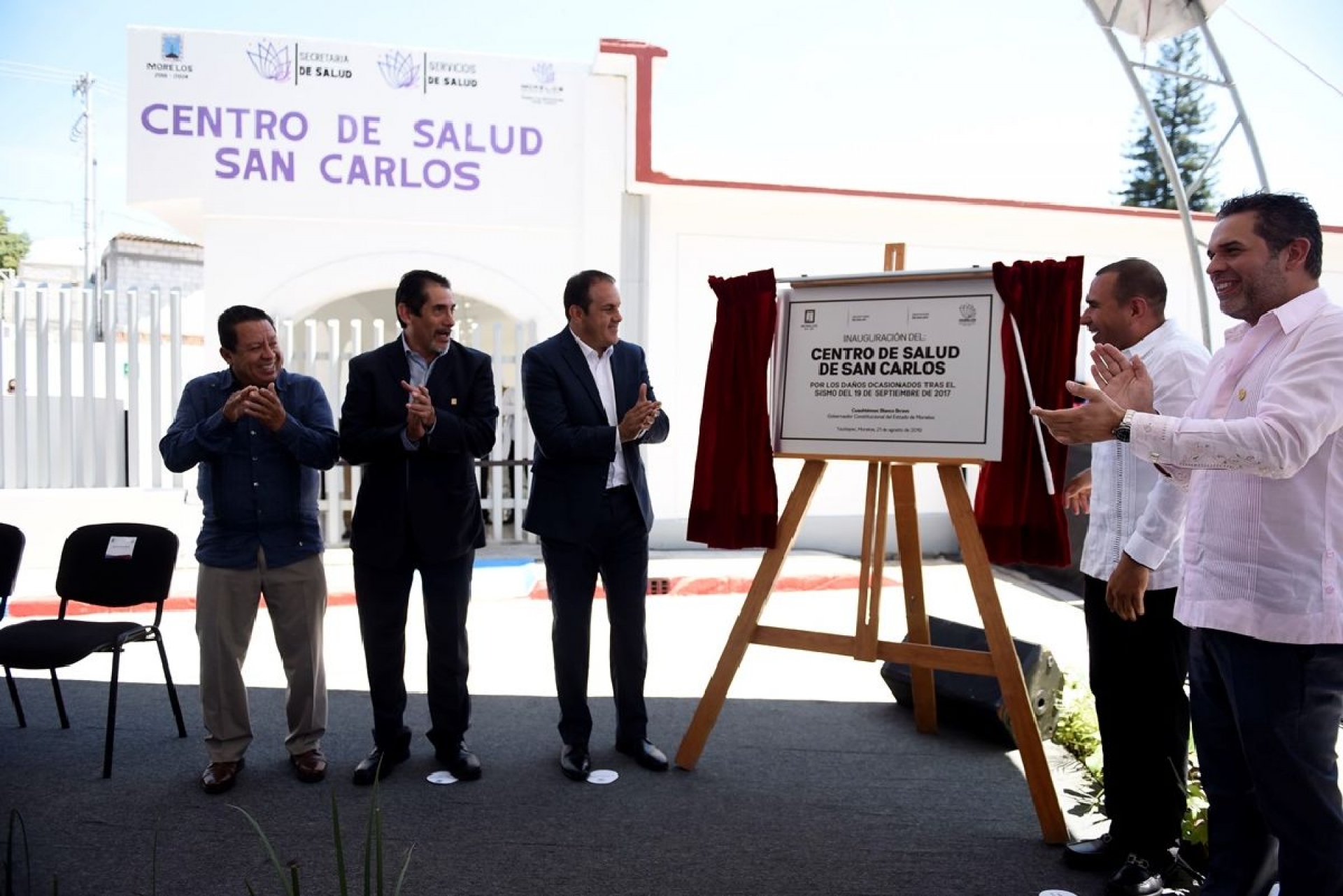 Inaugura Cuauhtémoc Blanco Centro de Salud de San Carlos, en Yautepec