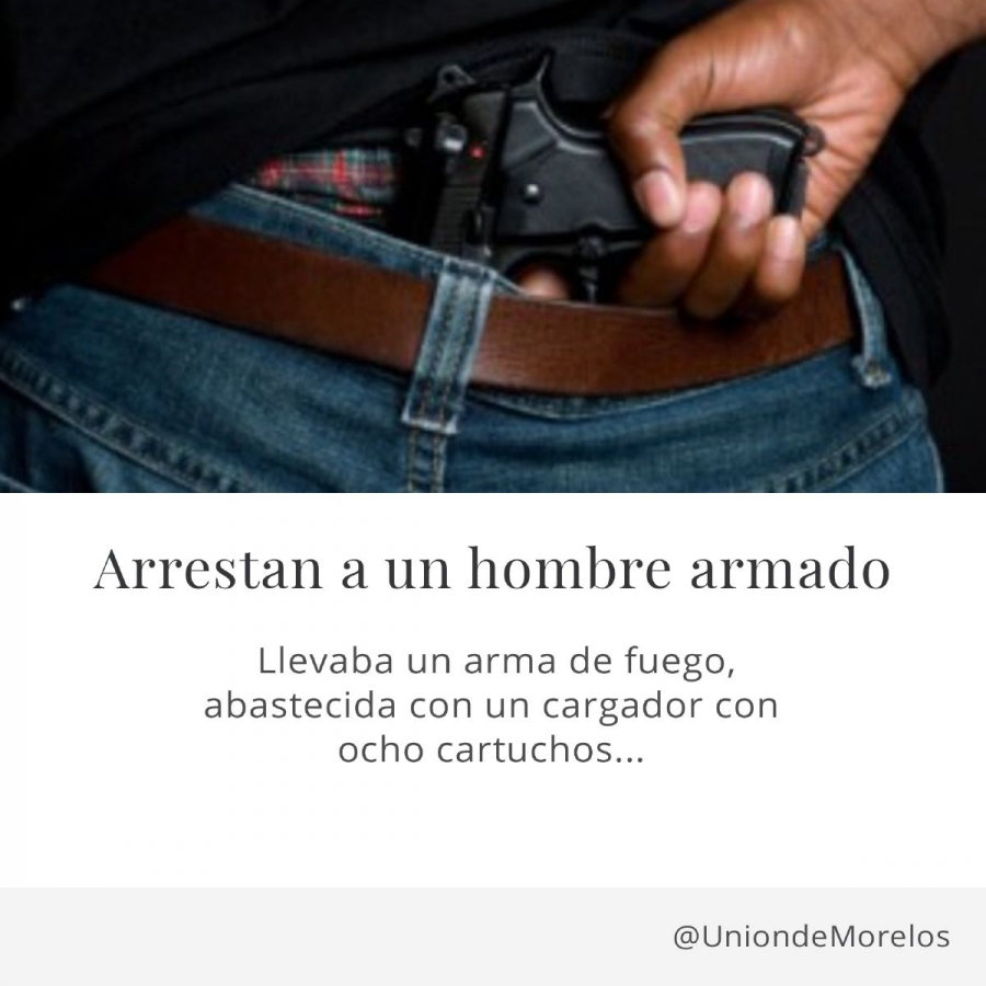 Atrapan a un hombre presuntamente armado en Xochitepec