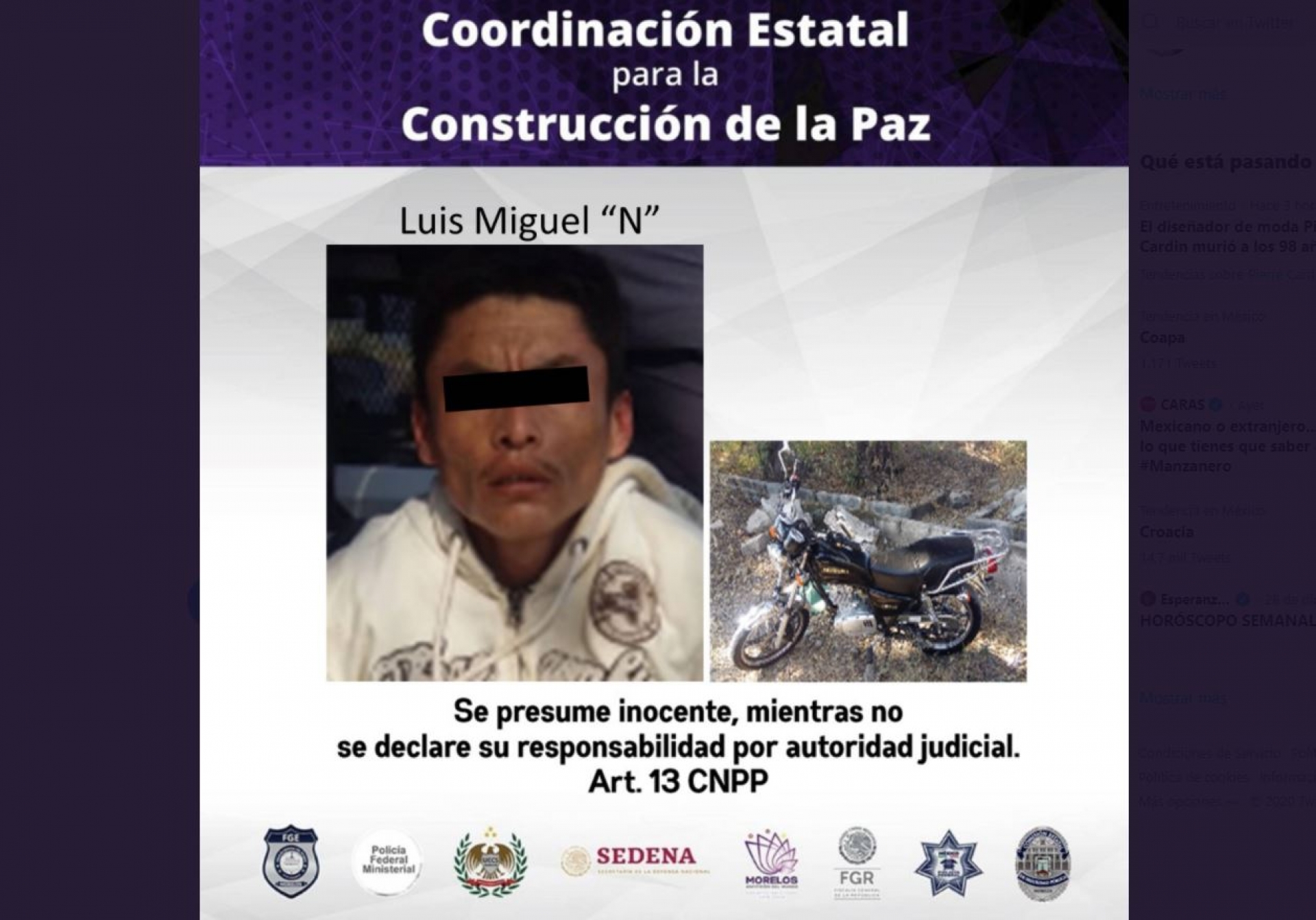 Lo descubrieron en poder de una motoneta robada