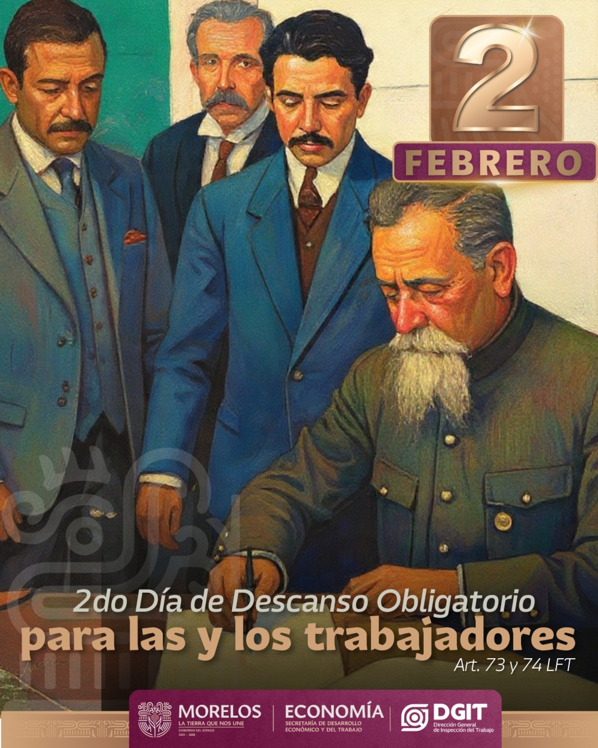Informa Gobierno de Morelos segundo día de descanso obligatorio del año para las y los trabajadores