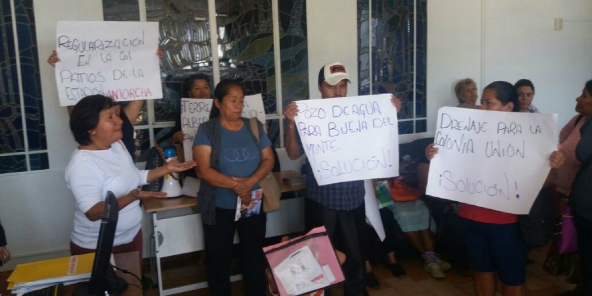 Piden antorchistas audiencia con alcalde capitalino; exigen obras