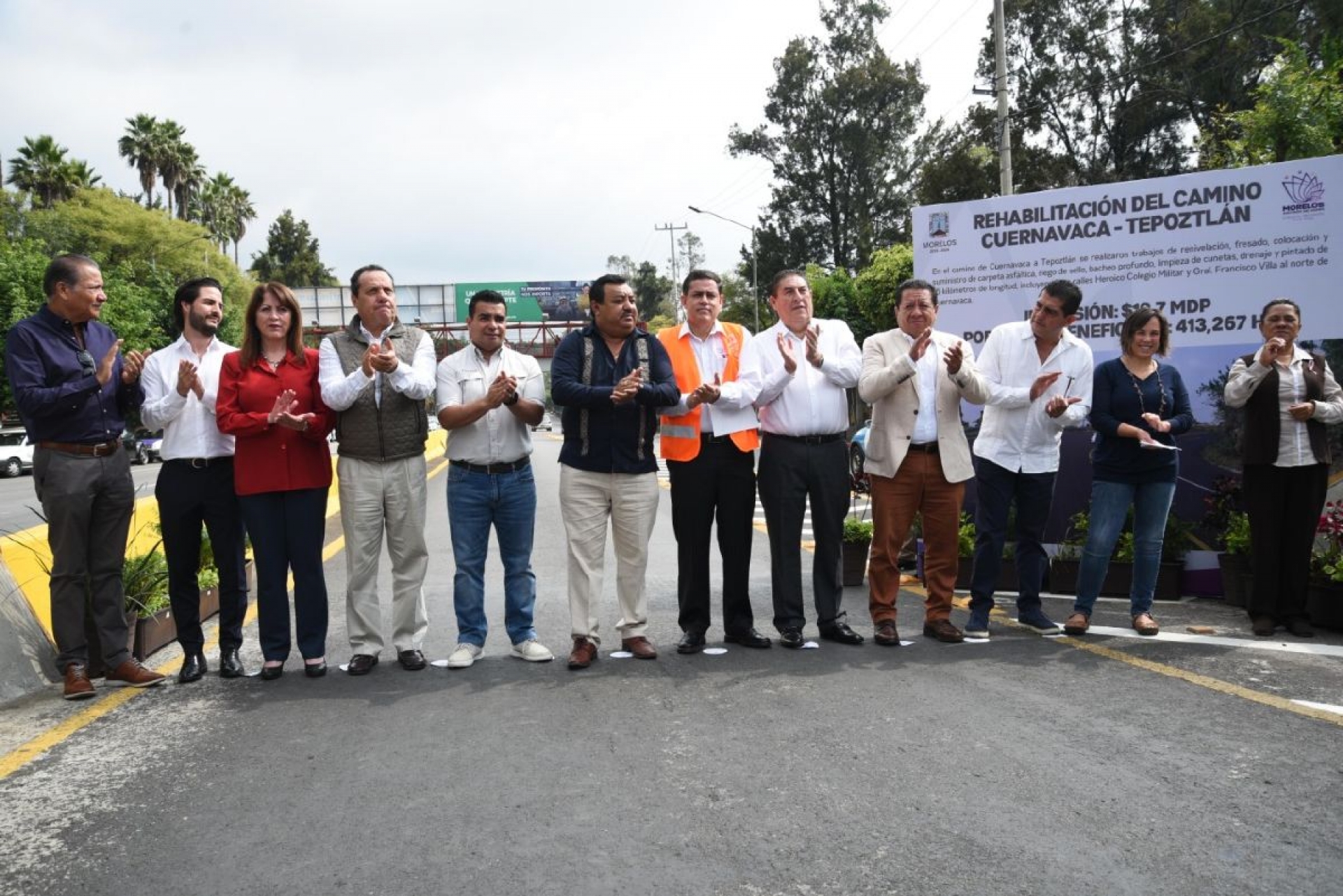 Entregan rehabilitación de camino Cuernavaca-Tepoztlán