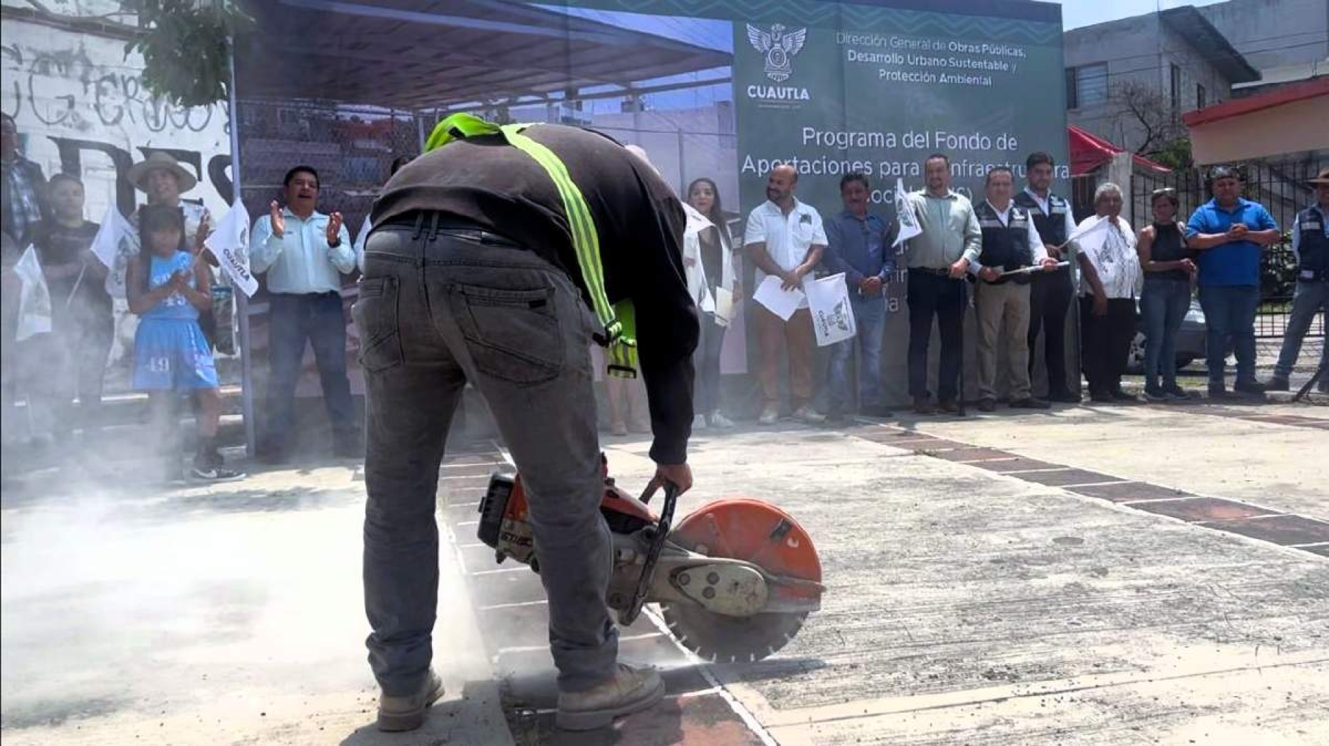 Inicia obra en la colonia Hermenegildo Galeana de Cuautla