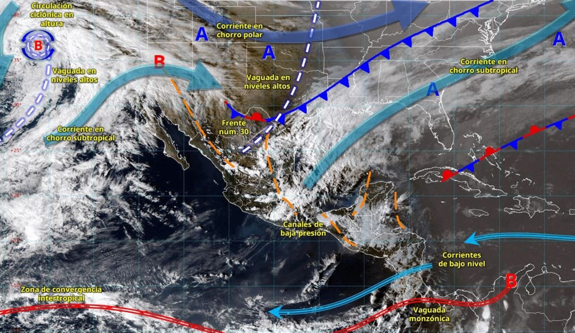 Protección Civil alerta por tercera tormenta invernal y Frente Frío 30