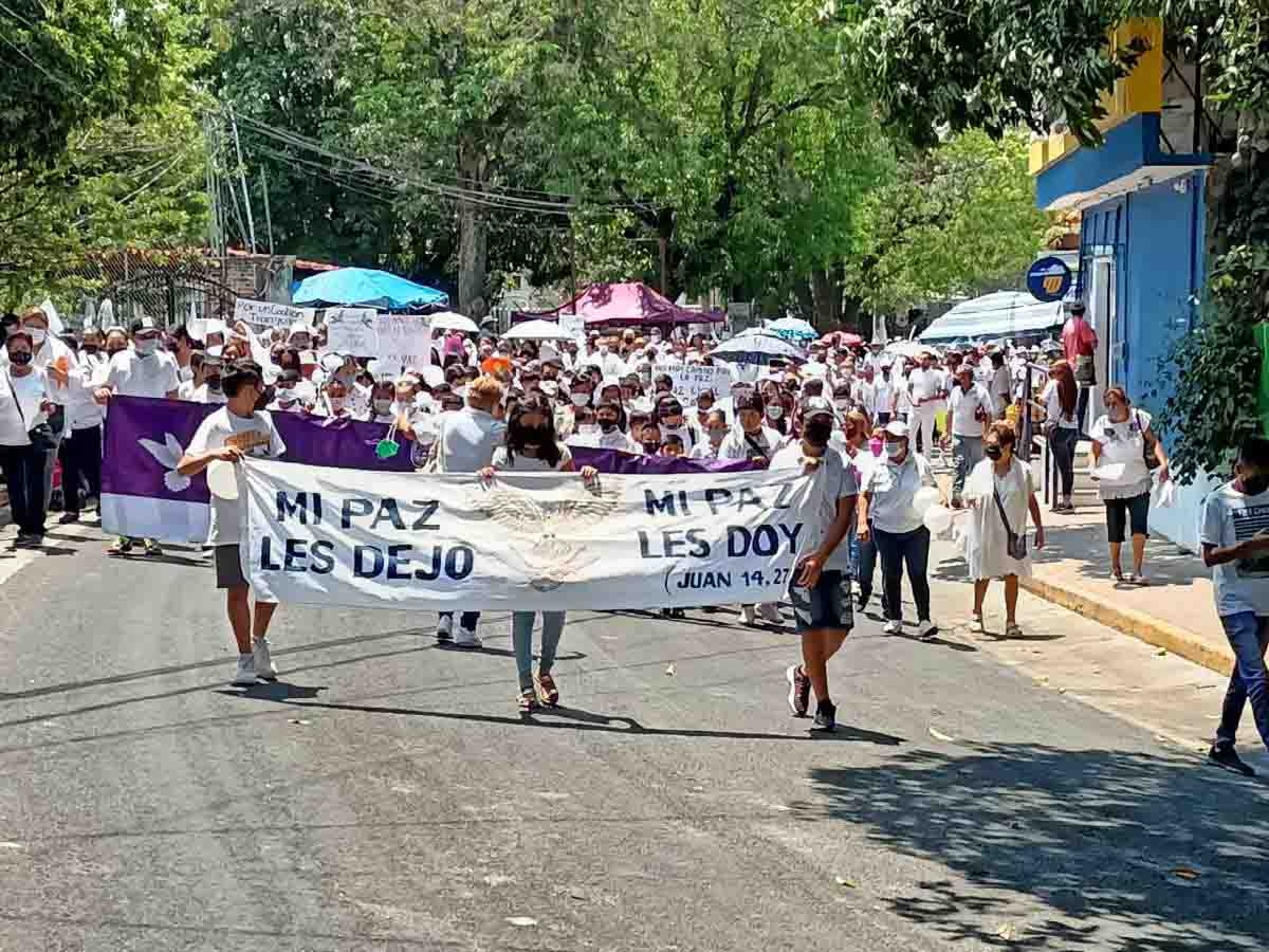 Diferentes cultos religiosos participaron en la marcha del sábado