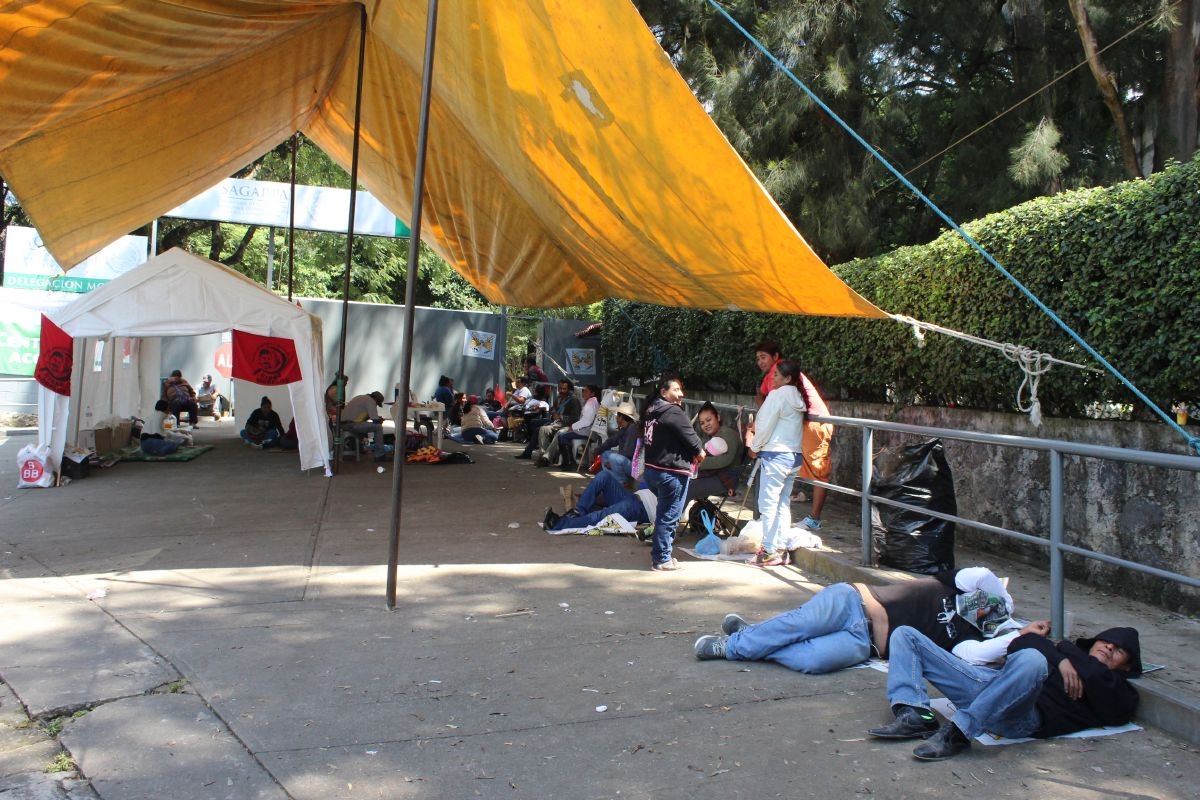 Organizaciones campesinas mantuvieron su protesta afuera de Sagarpa